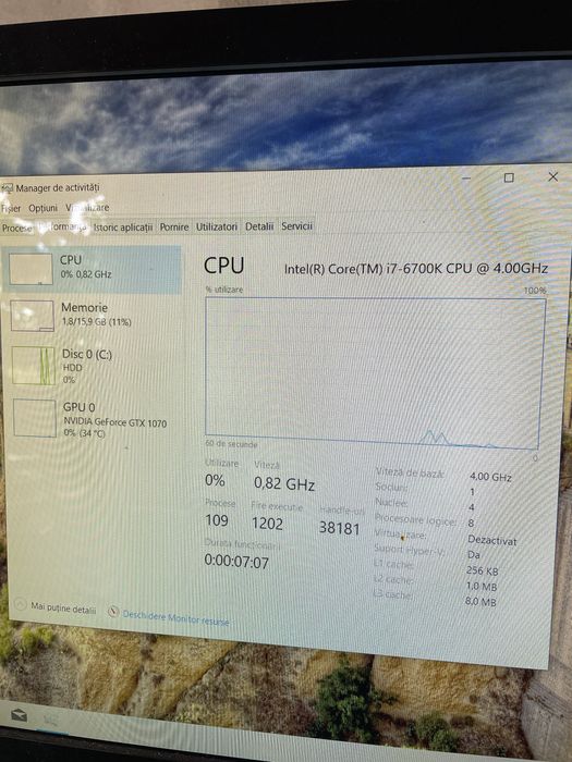 Pc Gaming Fractal Cube, i7 6700K, video 8gb GTX 1070