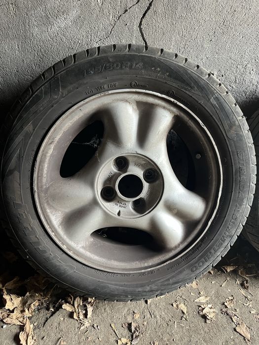 Ляти джанти с летни гуми 14 цола за сеат, фолксваген 4х100