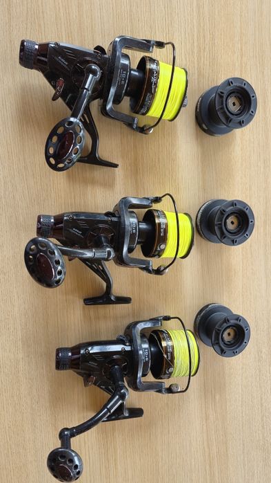 Set 3 Mulinete Aviator DP80FR + tamburi de rezerva