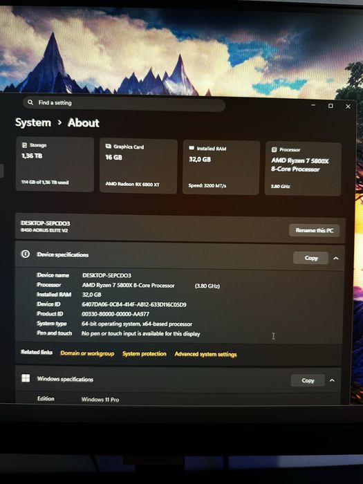 SETUP COMPLET GAMING – Ryzen 7 5800X + RX 6900 XT + Monitor 240Hz