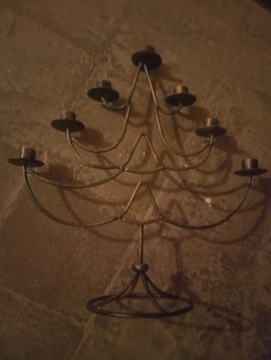 Suport lumânări vitange pentru masa de Crăciun