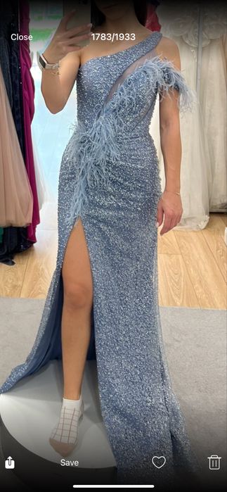 Синя официална рокля