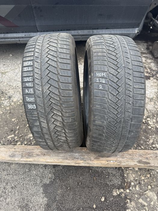 2 броя Зимни гуми Continental 245/45 R19 Dot 3819 ном 228