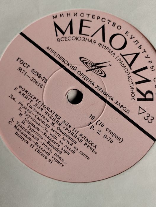 Пластинки фонохрестоматиЯ для детей