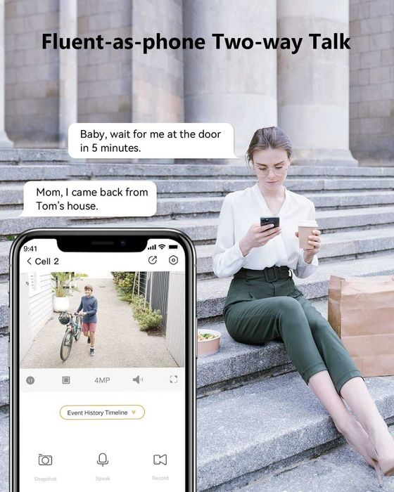 Imou Cell 2  Външна WiFi охранителна камера със соларен панел