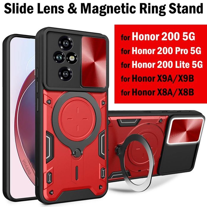 Honor 200 Pro / 200 / GIANT RING Удароустойчив кейс с пръстен