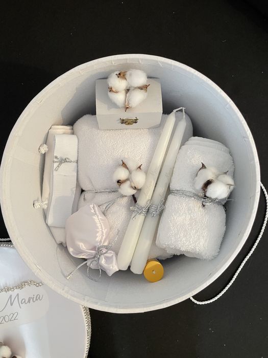 Trusou botez personalizat / Lumanare botez / Cutie botez personalizata