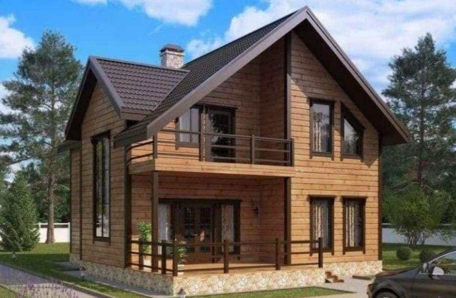 vand Cabana tip A frame, casa, din lemn uscat și tratat