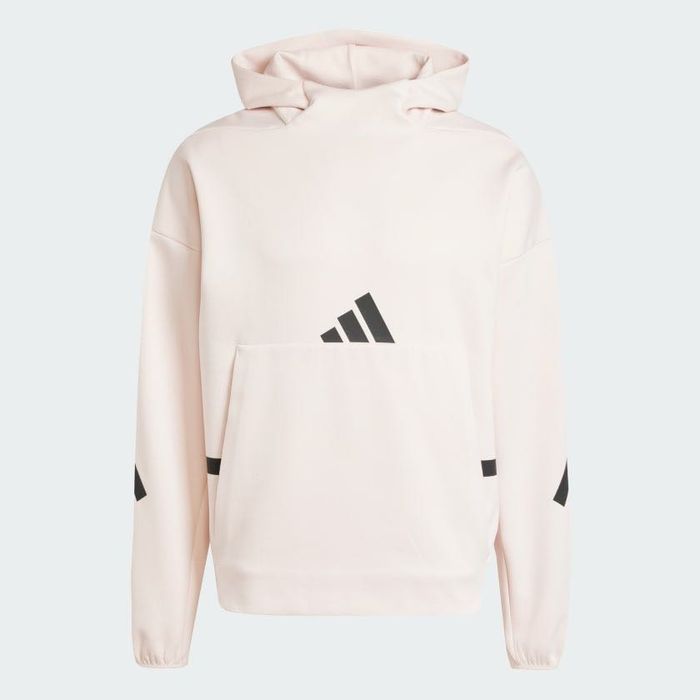 НОВ оригинален бледо розов памучен суичър ADIDAS ZNE размер L от САЩ