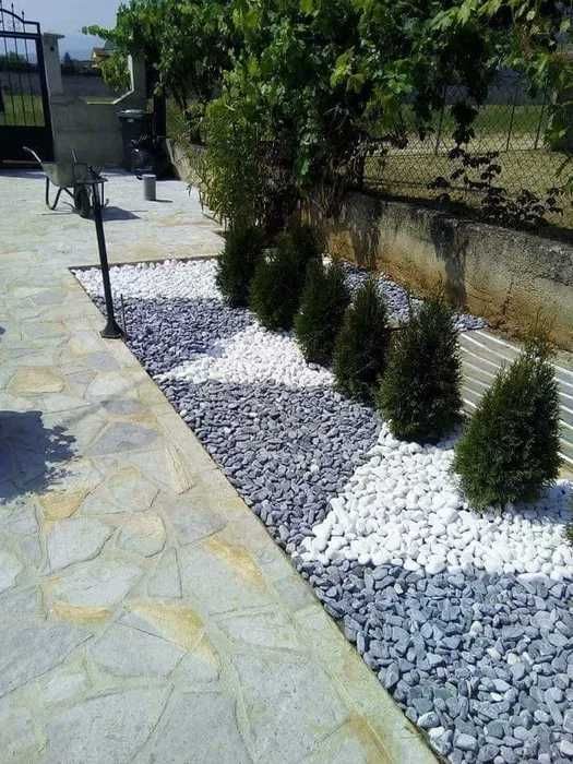 Piatra decorativa / marmura alba thasos - diferite culori GRADINA