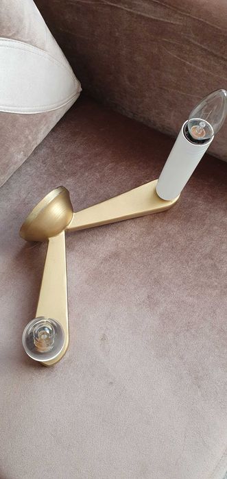 Aplică metalică de iluminat cu două brațe