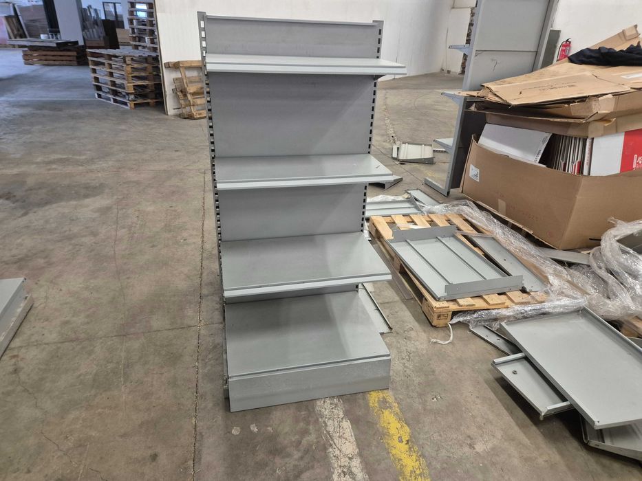 Солидни метални островни гондоли за магазин, островни рафтове