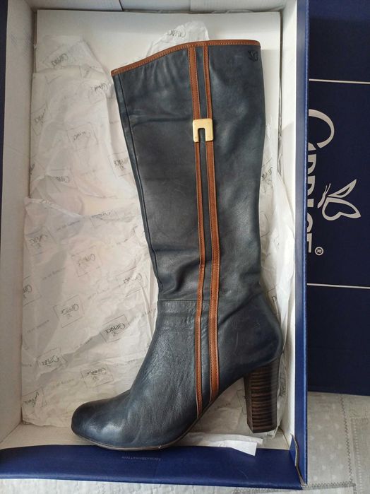 Ботуши Caprice,  сини ,естествена кожа, размер 4 1/2