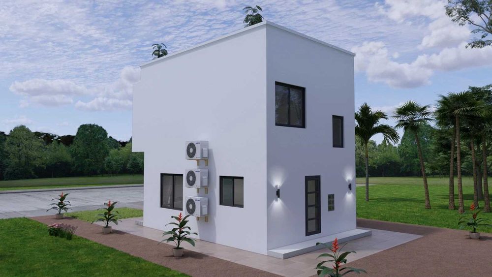 НА ИЗПЛАЩАНЕ - Двуетажна сглобяема къща с 2 спални, 70 кв. м