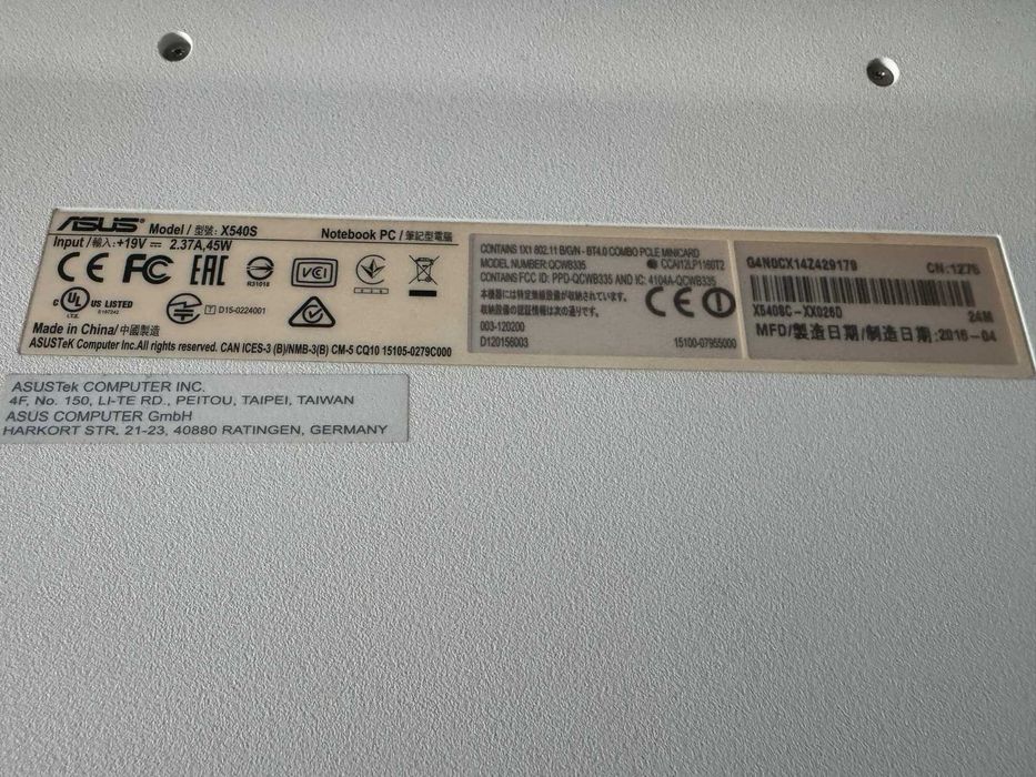 Продавам лаптоп Asus x540s
