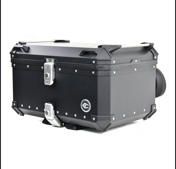 Top case moto Coocase 65L aluminiu cutie portbagaj cu spătar ajustabil