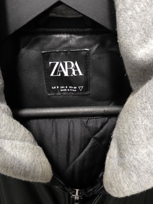 Кожено яке с качулка Zara