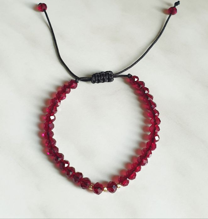 Bratara snur cu bilute aur