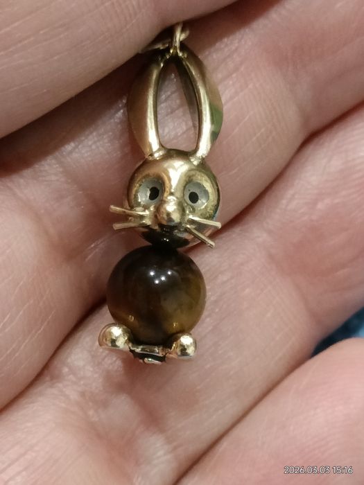 Vind pandantiv iepuraș din aur 14kt