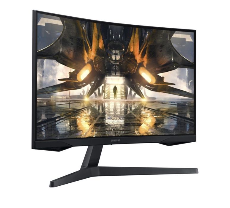 Гейминг монитор Samsung - Odyssey G55A, 27” 165Hz, Curved, FreeSync