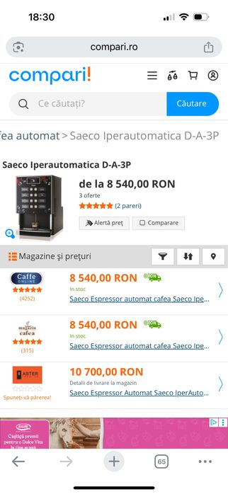 Vand Espresor de cafea Saeco in stare perfecta de functionare !!