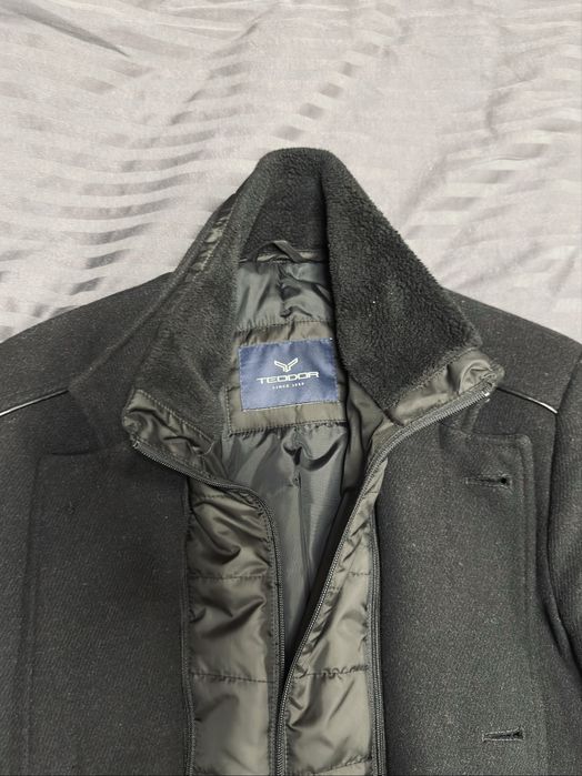 Черно палто Teodor (мъжко)