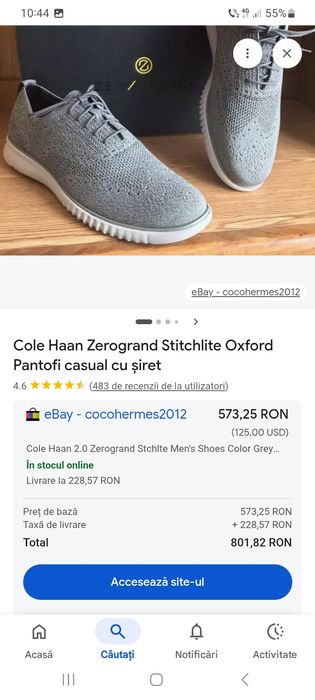 Pantofi vara Cole Haan noi 44