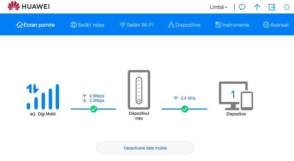Huawei B311 router wireless WiFi cu cartela SIM modem 4G liber