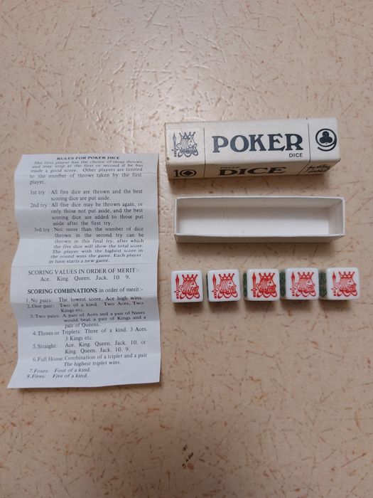 Зарове за игра на покер / Poker Dice