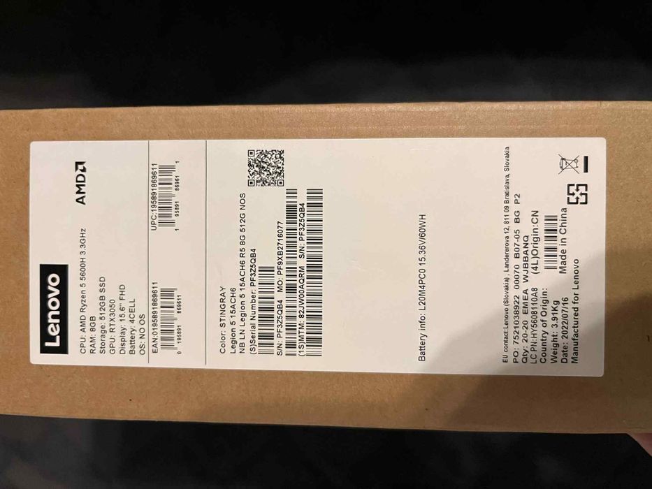 Лаптоп Lenovo legion 5