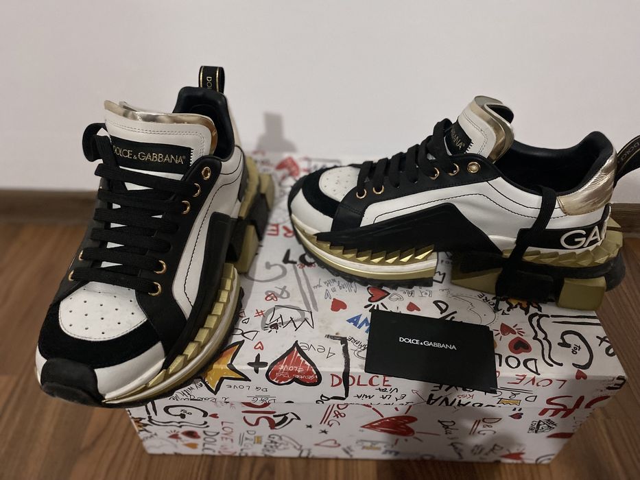 Adidasi Dolce & Gabbana King nr 40 originali gold