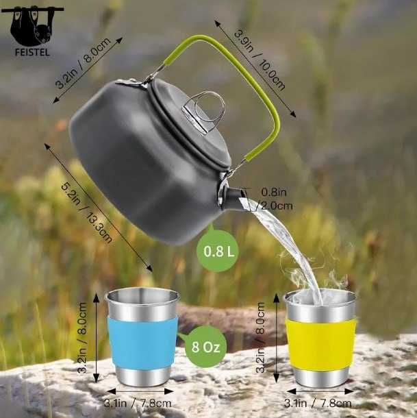 Комплект къмпинг тенджери Forest tales GT-308, 15 части