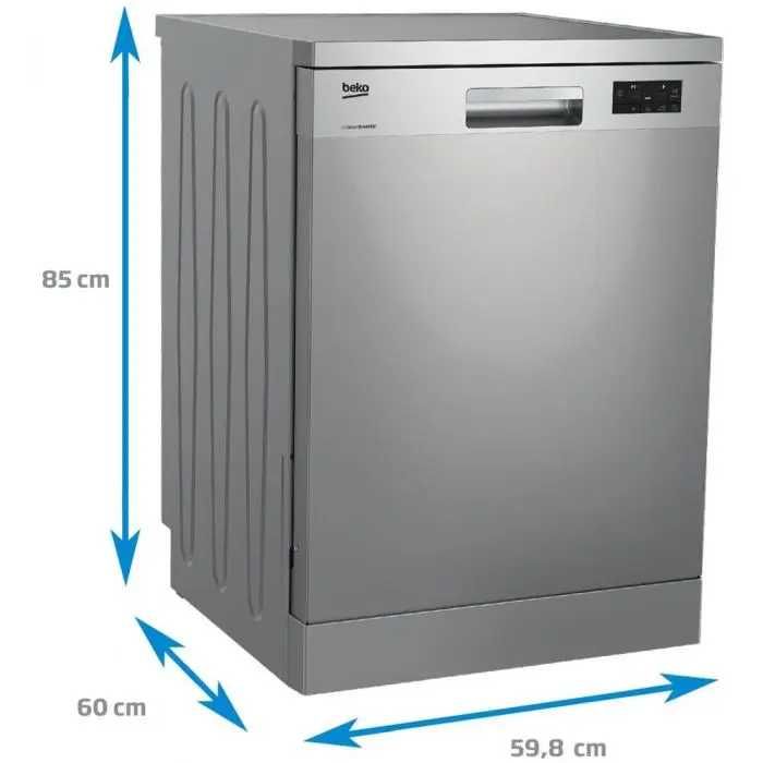 Masina de spalat vase Beko DFN16410X, 14 seturi, 6 programe, Clasa A+, 60 cm, Inox