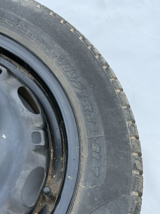 Set 4 roți complete – jante tablă 14’’+ anvelope în stare bună