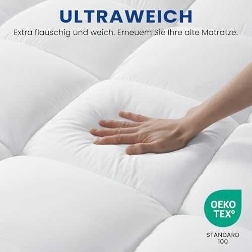 Мек топ матрак 120x200 см с дълбоки джобове до 25 см