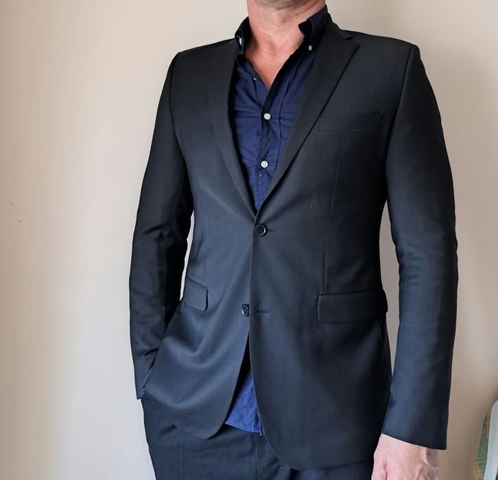 Costum barbati negru in 2 piese, 54 / 98