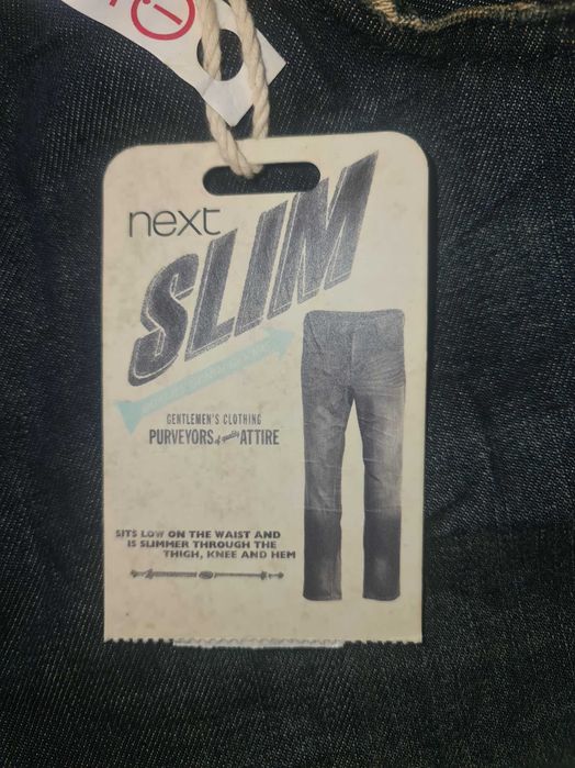 Луксозни мъжки дънки NEXT 82 degrees Slim Fit