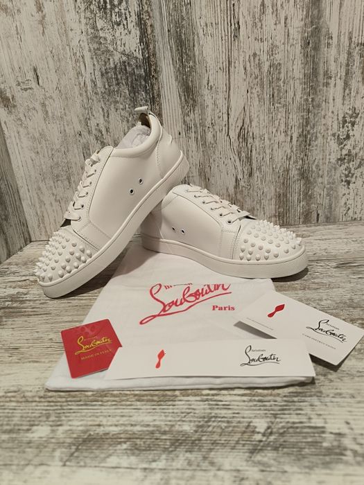 !!!Намаление!!! Christian Louboutin Junior Spikes (бяла кожа)