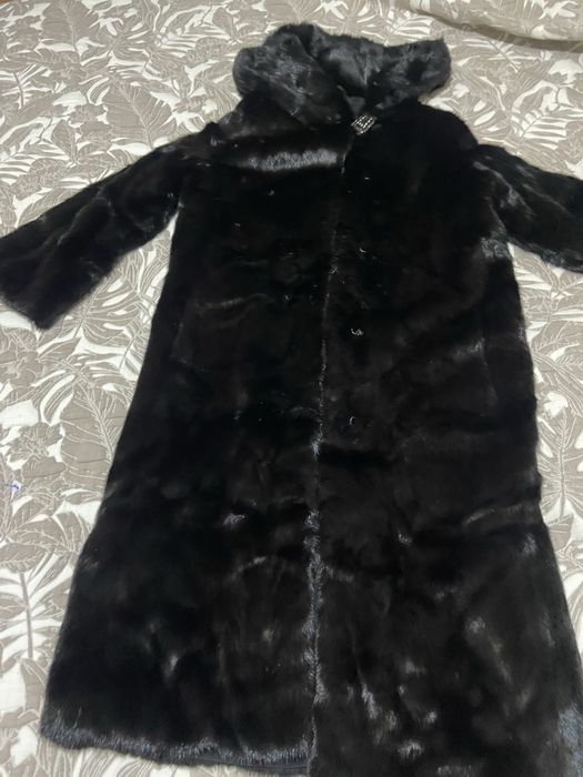 шуба норковая черная