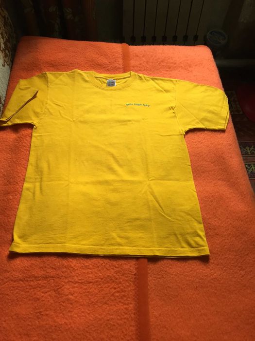 Майка жёлтая, мужская, хлопок, Америка.