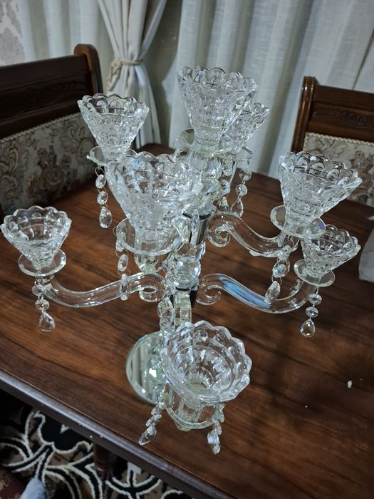 Подсвечник хрустальный 2 штуки