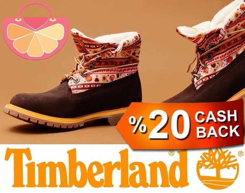 TIMBERLAND № 35/36 – Дамски боти от ест. кожа "COLORFUL ACCENTS" нови
