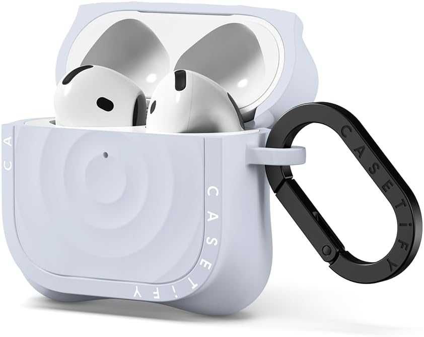 Кейс CASETiFY Ripple Airpods (1/2 поколение) с пръстен-цвят Periwinkle