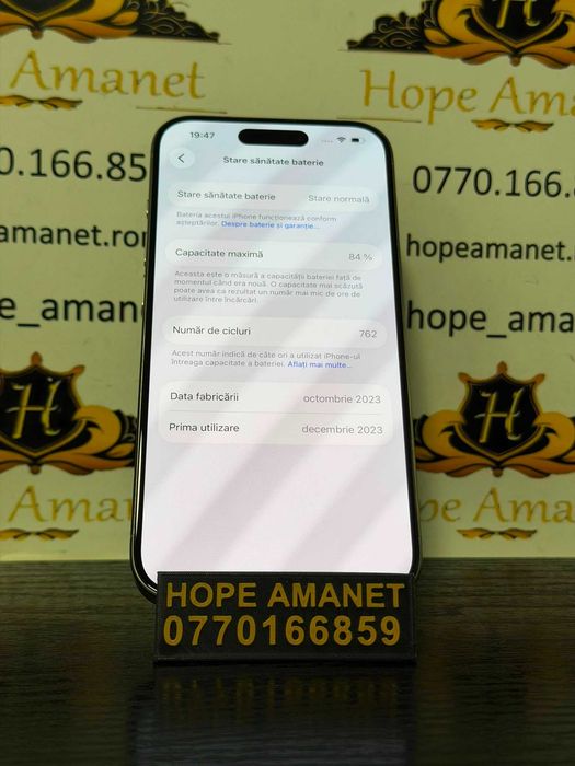 Hope Amanet P10/IPHONE 15 PRO 128 GB BATERIE 84%