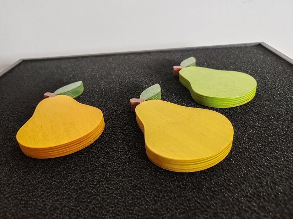 Set 3 suporturi din lemn pentru cană (coastere)