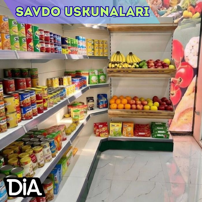 Мetall stellajlar, savdo tokcha, стеллаж для магазина