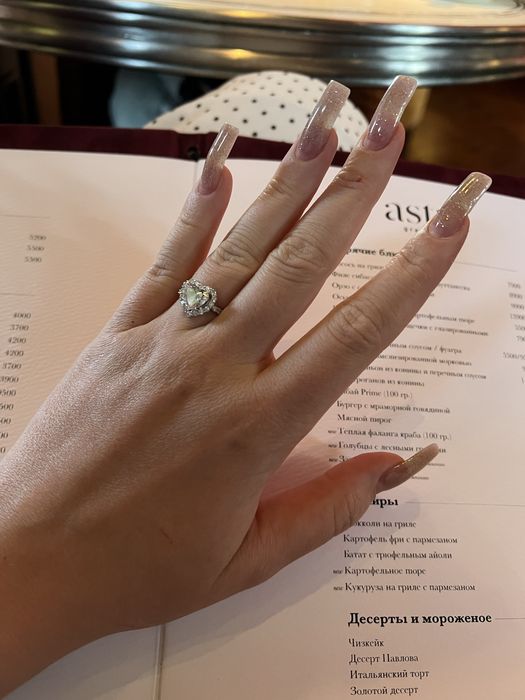 Кольцо ЭПЛ бриллиант 2,14 карата СЕРДЦЕ