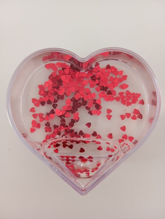 Rama acrilica foto glob inima 10x10