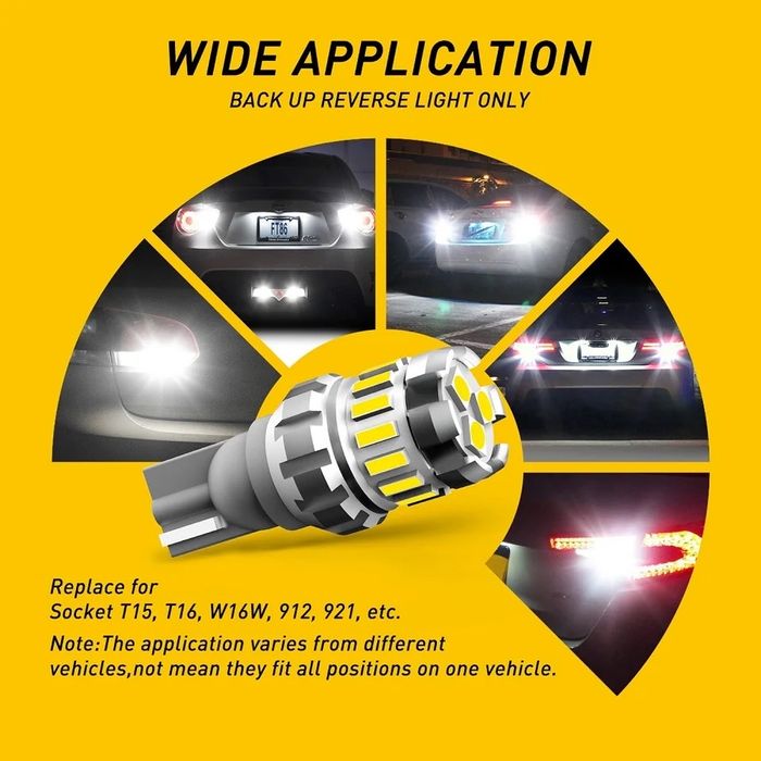 Bec Led Cree 100% W16W/T15 Cu Can-bus (Lumină Alb-Rece)