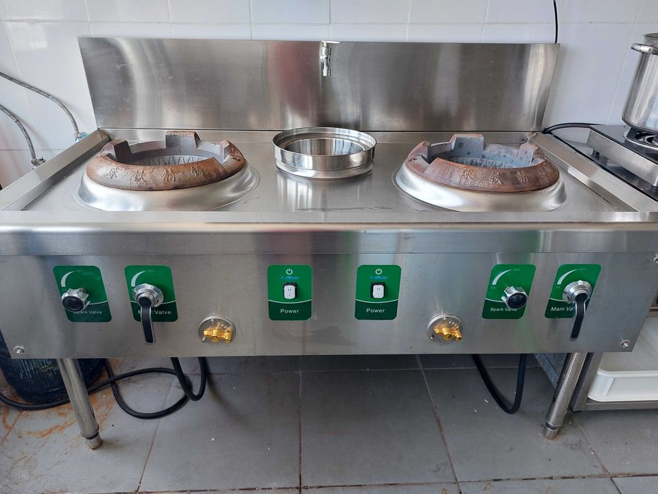 Професионален уок с две горелки